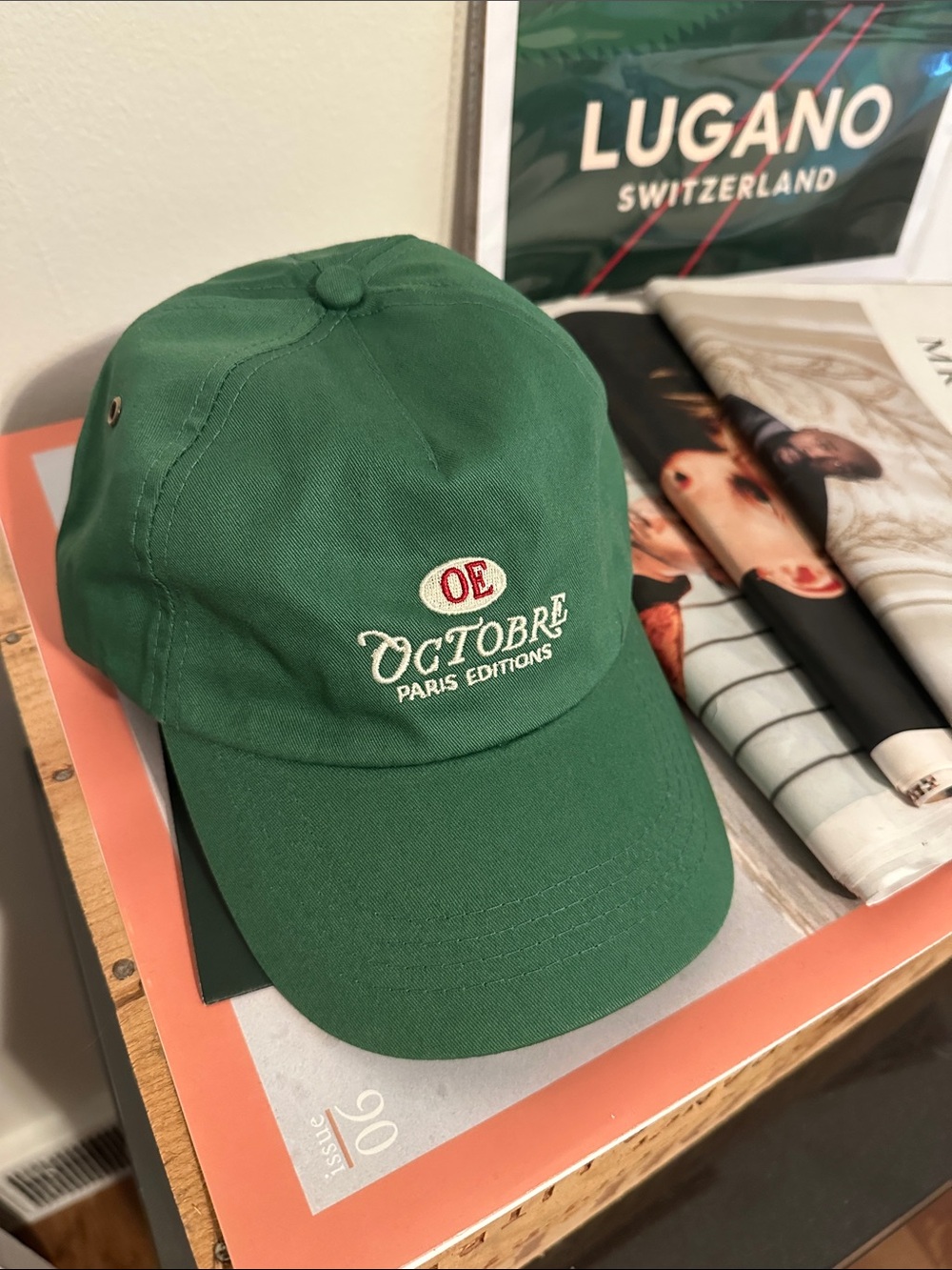 Octobre Editions Sezanne Green Cotton Baseball Cap